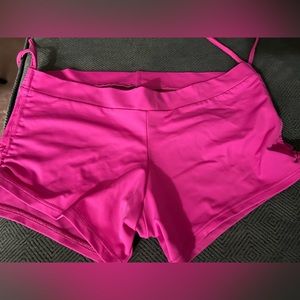 Pink hot yoga shorts